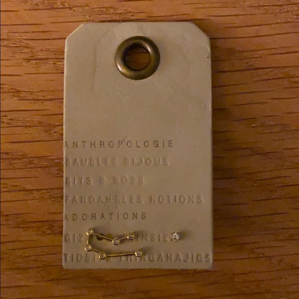 Anthropologie gold mix-matched earrings